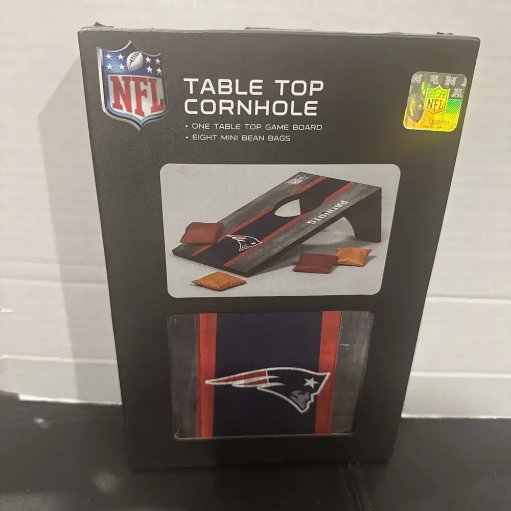 NFL New England Patriots Table Top Cornhole Mini Bean Bag Toss Game NIB